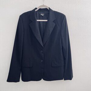 DKNY Black Tailored Blazer Women’s Classic Minimalist Workwear Jacket NWOT